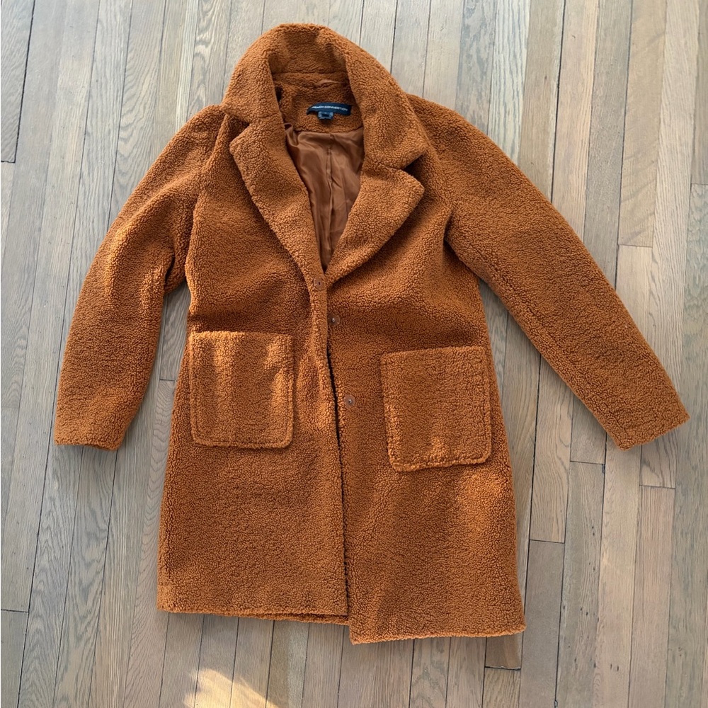 French Connection Warm Brown Teddy Jacket